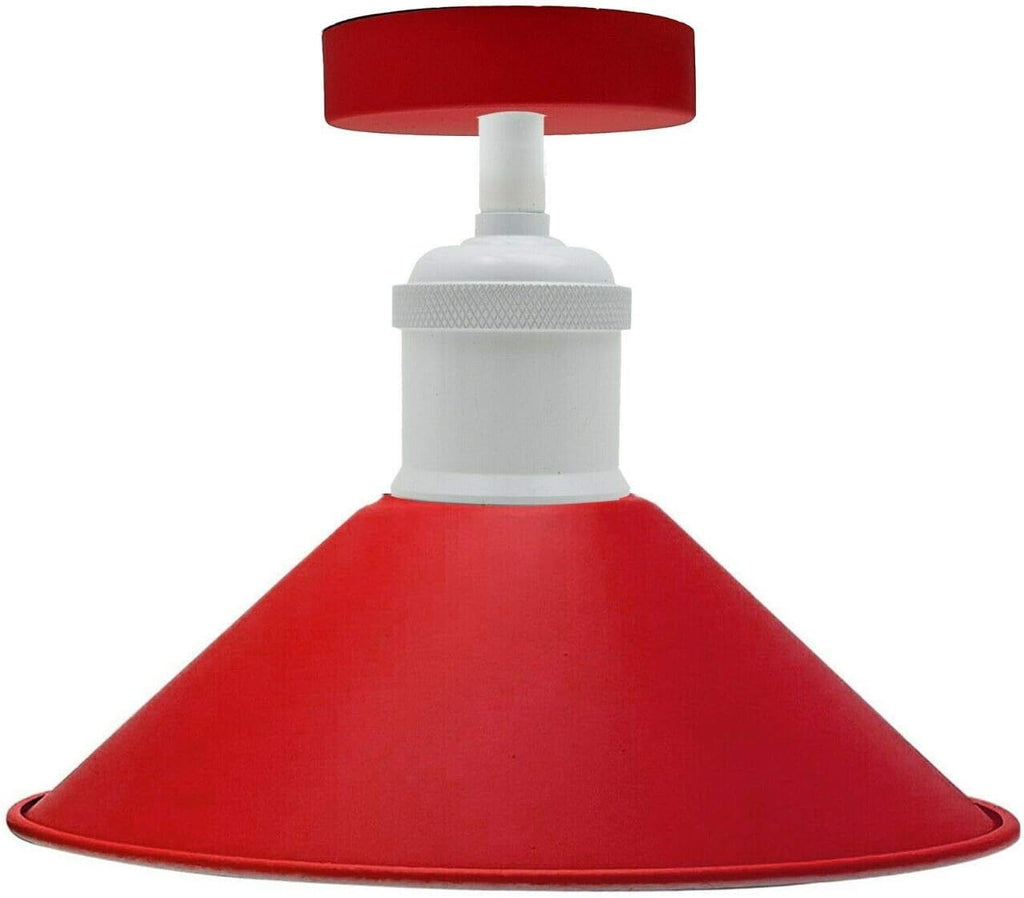 Vintage Flush Mount Metal Cone Industrial pendant ceiling light ~5656