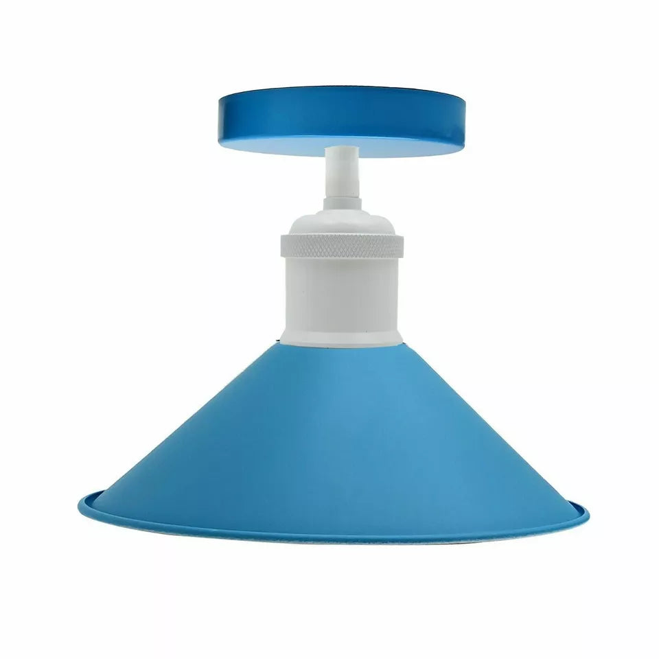 Vintage Flush Mount Metal Cone Industrial pendant ceiling light ~5656