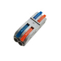2 Way Electrical Connectors Wire Block Clamp Clips Fast Cable Reusable Lever~2045