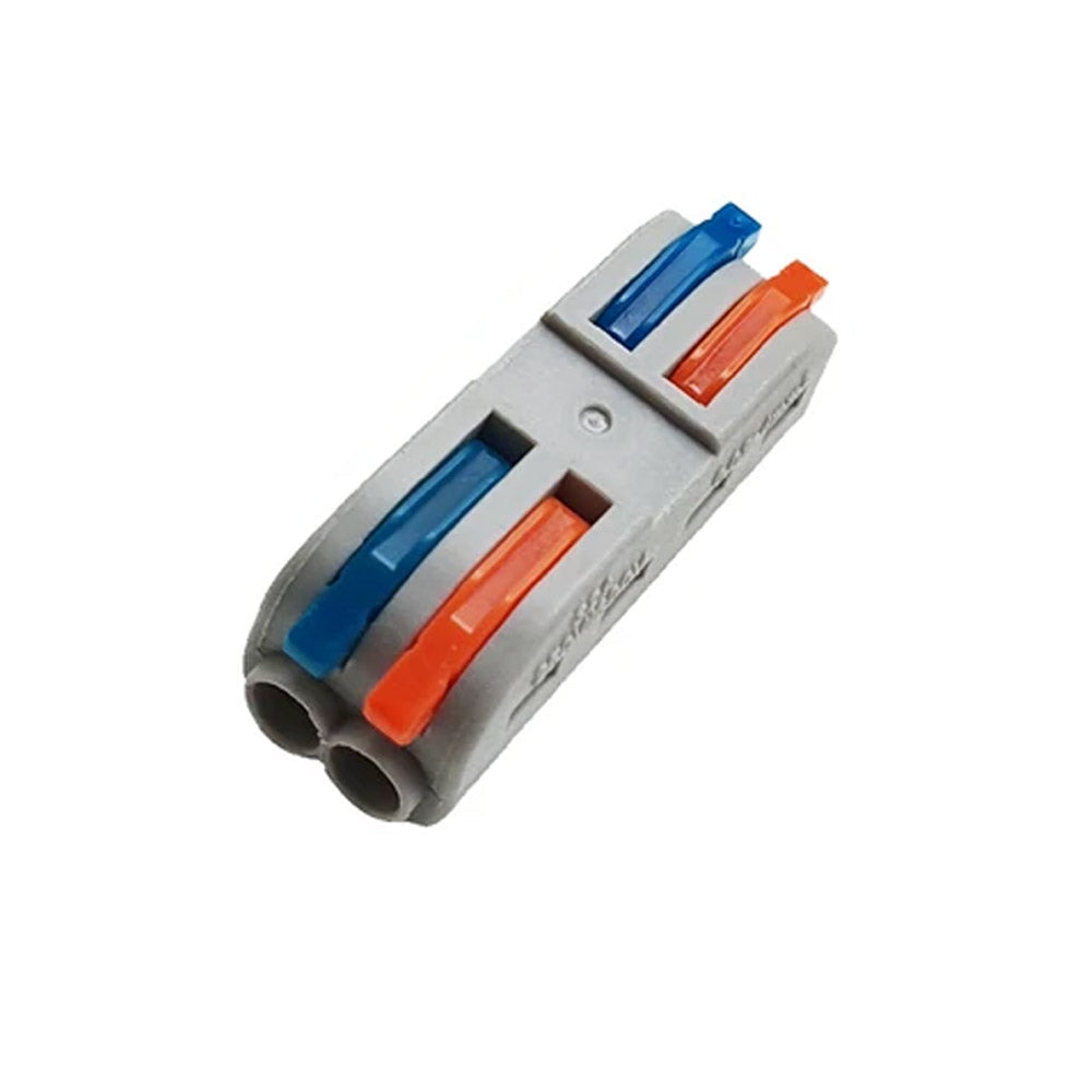 2 Way Electrical Connectors Wire Block Clamp Clips Fast Cable Reusable Lever~2045