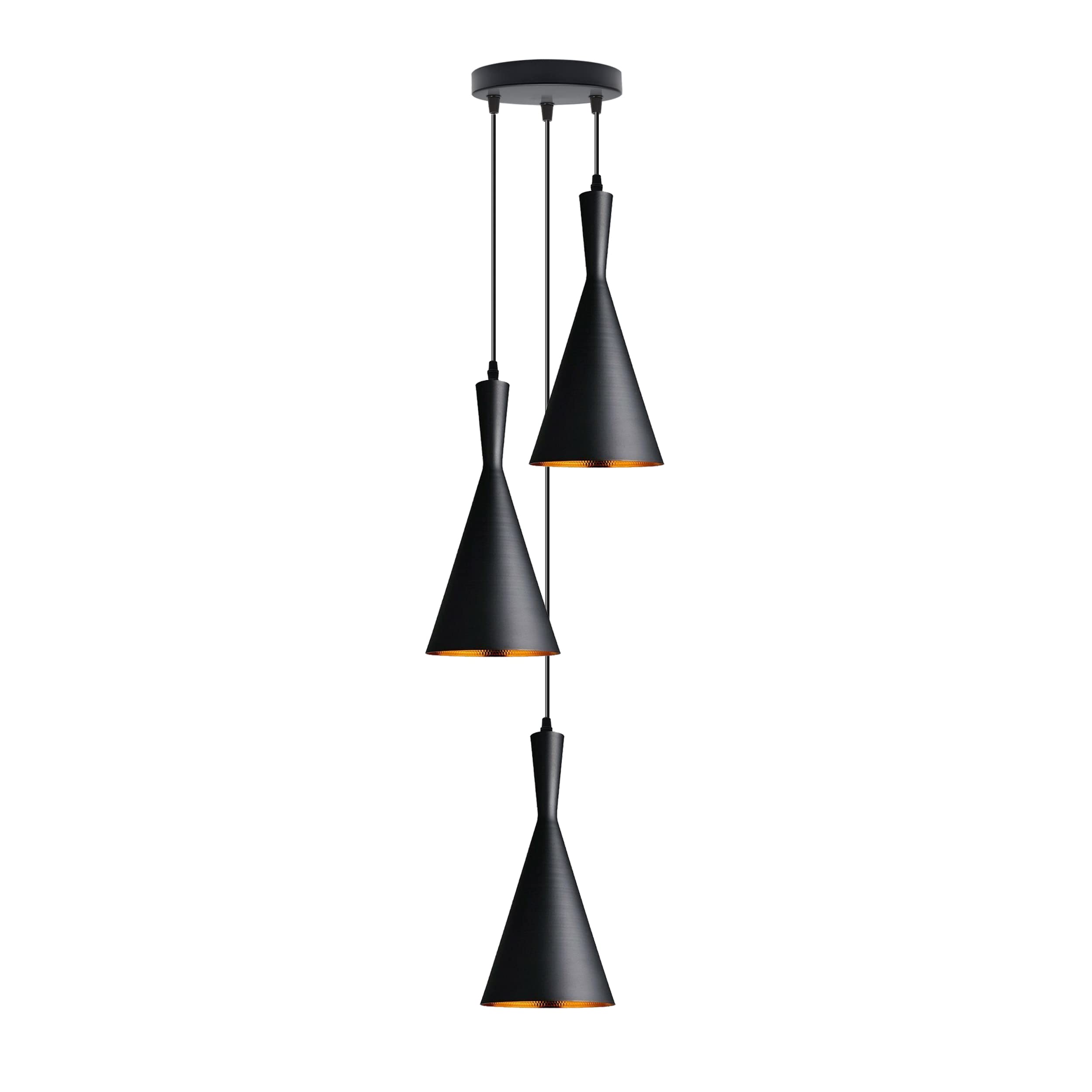 Industrial Metal 3 Head Ceiling Lamp Fixture ~6317