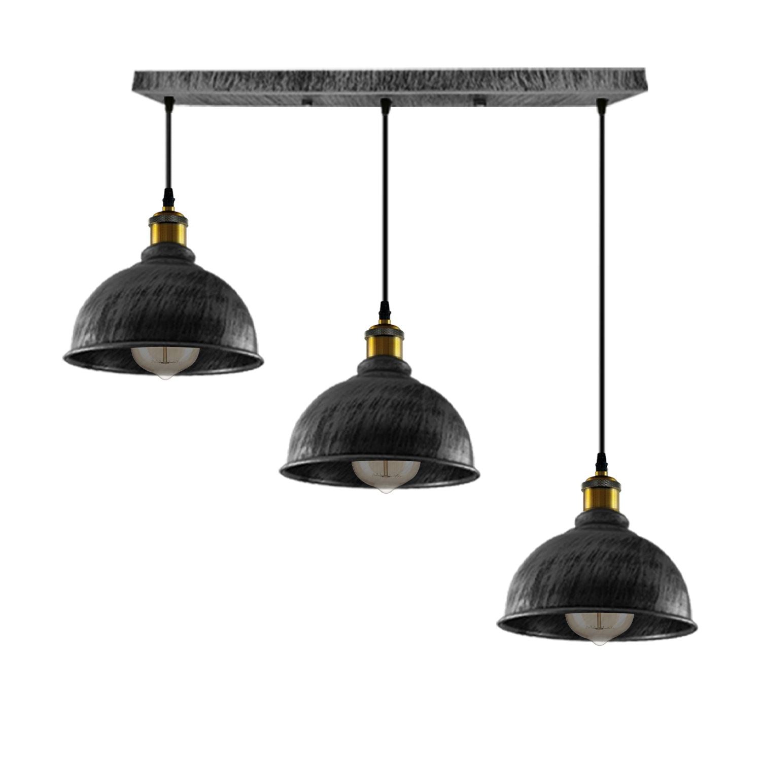 Vintage Industrial Brushed Copper Indoor Hanging Adjustable Pendant Light Metal Mug Cage Ceiling Chandelier~3386