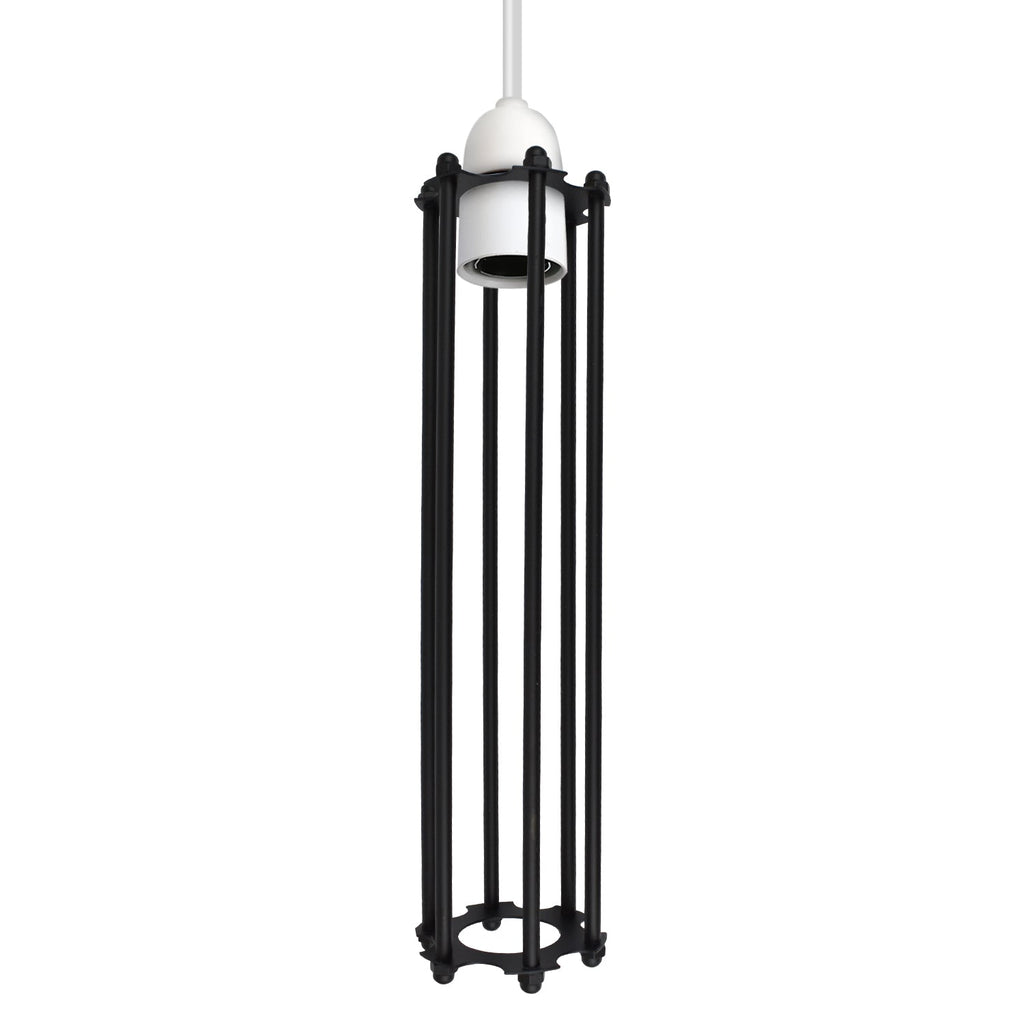 Vintage Long Metal Wire Cage Ceiling Tube Pendant Shade 30cm ~6671