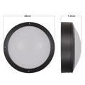 2 pack IP54 12W Outdoor Round LED Bulkhead 3000K Warm White Light ~3973